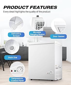 Amazon.com: Mini Chest Freezer 3.5 Cu.Ft, Small Top Door